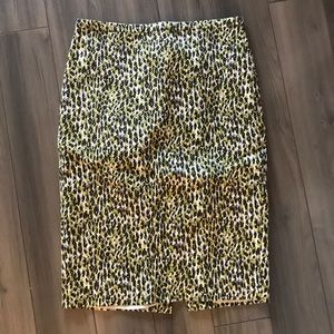 NWT Long abstract pencil skirt in leopard print